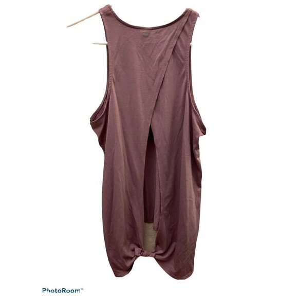 𝅺YOGALICIOUS Gym Top Open Back Tie Purple S - Picture 1 of 6